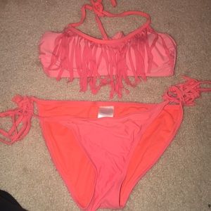 fringe bathing suit set